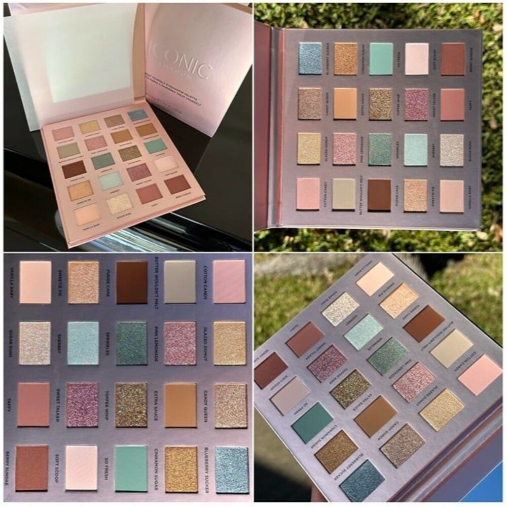 NIB ICONIC LONDON Treat Yourself Eyeshadow Palette Colorful Neutrals Pastels - Picture 3 of 12